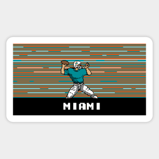 8-Bit Quarterback - Miami Sticker